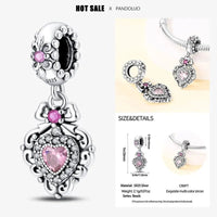 2024 Original New in Romantic Retro Classic Series Lotus Charm Beads Fits Pandach Bracelet Women 925 Silver Pendant Bead Jewelry - 7DAY'S