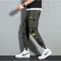 2024 Spring Autumn New Men's Korean Fashion Multi - pocket Loose Ins Nine - minute Drawstring Leg Work Pants Casual Daily Sweatpants - 7DAY'S