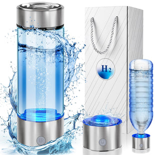 2025 New Hydrogen Water Bottle, Hydrogen Water Bottle Generator, 3-Min Rapid Electrolysis, 2000+ PPB Hydrogen Water, 450ml Portable Hydrogen Water Generator for Office, Daily Drinking and Gifts