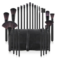 22 Piece Makeup Brush Set; Professional Black Foundation Eyeshadow Brush with Storage Bag for Girls - 7DAY'S