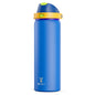 24 oz Insulated Water Bottle with Straw: Meoky Stainless Steel Metal Water Bottle with 2 - in - 1 Lid - Leak Proof, Cold for 24 Hours, Protective Silicone Base, BPA - Free for Sports Travel Car, Ivory - 7DAY'S