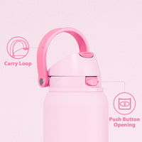 24 oz Insulated Water Bottle with Straw: Meoky Stainless Steel Metal Water Bottle with 2 - in - 1 Lid - Leak Proof, Cold for 24 Hours, Protective Silicone Base, BPA - Free for Sports Travel Car, Ivory - 7DAY'S
