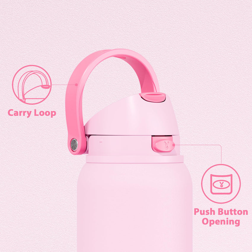 24 oz Insulated Water Bottle with Straw: Meoky Stainless Steel Metal Water Bottle with 2 - in - 1 Lid - Leak Proof, Cold for 24 Hours, Protective Silicone Base, BPA - Free for Sports Travel Car, Ivory - 7DAY'S