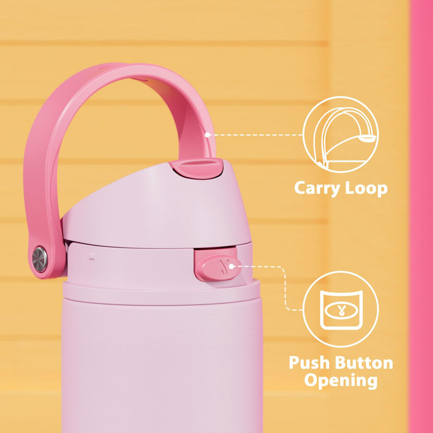 24 oz Insulated Water Bottle with Straw: Meoky Stainless Steel Metal Water Bottle with 2 - in - 1 Lid - Leak Proof, Cold for 24 Hours, Protective Silicone Base, BPA - Free for Sports Travel Car, Ivory - 7DAY'S