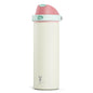 24 oz Insulated Water Bottle with Straw: Meoky Stainless Steel Metal Water Bottle with 2 - in - 1 Lid - Leak Proof, Cold for 24 Hours, Protective Silicone Base, BPA - Free for Sports Travel Car, Ivory - 7DAY'S