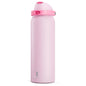24 oz Insulated Water Bottle with Straw: Meoky Stainless Steel Metal Water Bottle with 2 - in - 1 Lid - Leak Proof, Cold for 24 Hours, Protective Silicone Base, BPA - Free for Sports Travel Car, Ivory - 7DAY'S