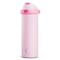 24 oz Insulated Water Bottle with Straw: Meoky Stainless Steel Metal Water Bottle with 2 - in - 1 Lid - Leak Proof, Cold for 24 Hours, Protective Silicone Base, BPA - Free for Sports Travel Car, Ivory - 7DAY'S