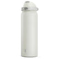 24 oz Insulated Water Bottle with Straw: Meoky Stainless Steel Metal Water Bottle with 2 - in - 1 Lid - Leak Proof, Cold for 24 Hours, Protective Silicone Base, BPA - Free for Sports Travel Car, Ivory - 7DAY'S