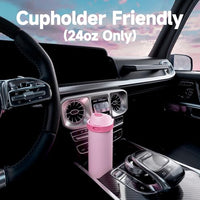 24 oz Insulated Water Bottle with Straw: Meoky Stainless Steel Metal Water Bottle with 2 - in - 1 Lid - Leak Proof, Cold for 24 Hours, Protective Silicone Base, BPA - Free for Sports Travel Car, Ivory - 7DAY'S