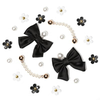 24Pcs Fabric Bow Shoe Charms, Cute Bears, Flower Pearl Charms Accessories for Clogs, DIY Shoe Decoration Charms for Girls, Party Favor - 7DAY'S
