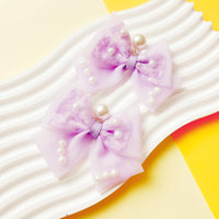 24Pcs Fabric Bow Shoe Charms, Cute Bears, Flower Pearl Charms Accessories for Clogs, DIY Shoe Decoration Charms for Girls, Party Favor - 7DAY'S