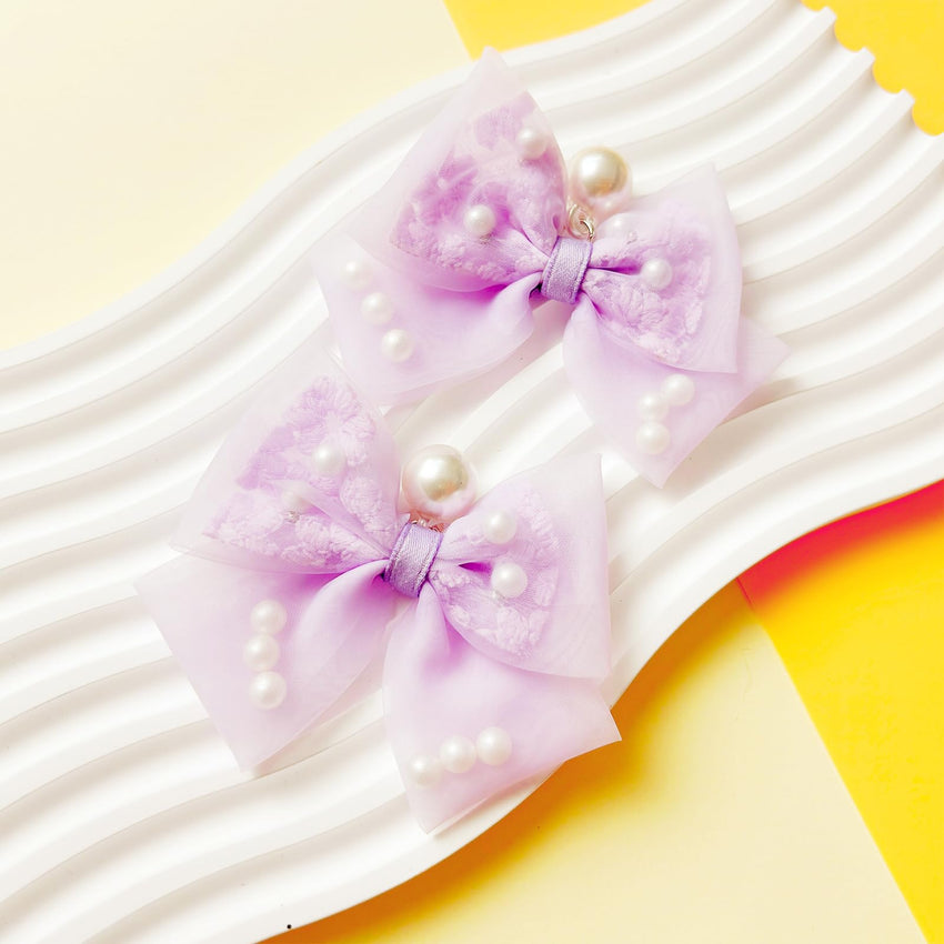 24Pcs Fabric Bow Shoe Charms, Cute Bears, Flower Pearl Charms Accessories for Clogs, DIY Shoe Decoration Charms for Girls, Party Favor - 7DAY'S