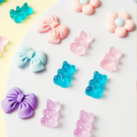 24Pcs Fabric Bow Shoe Charms, Cute Bears, Flower Pearl Charms Accessories for Clogs, DIY Shoe Decoration Charms for Girls, Party Favor - 7DAY'S