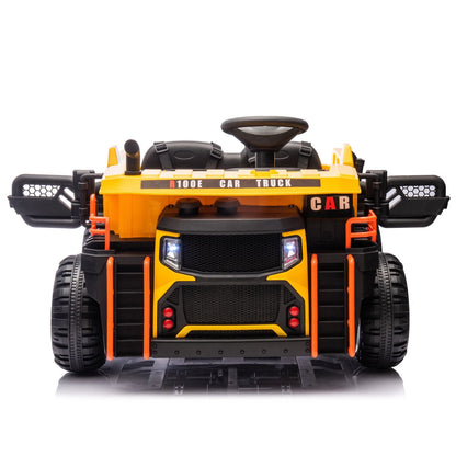 24V Two - seater Kids Ride On Electric Car W/parents control,Seat width 19.69in,400W motor,E - rear dump,light&rear searchlight,USB,MP3,Bluetooth,Music,Provide a Speed of 3.11 - 4.97MPH For Kids Aged 3+. - 7DAY'S