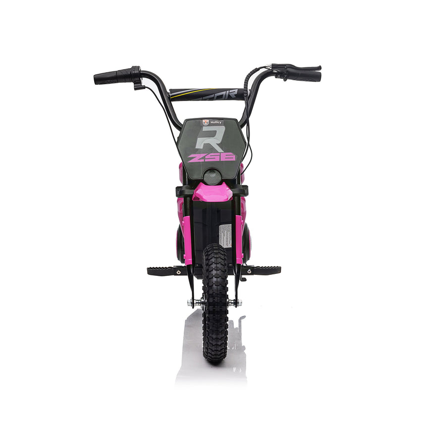 24V14ah Kids Ride On 24V Electric Toy Motocross Motorcycle Dirt Bike - XXL large,Speeds up to 14.29MPH,Dual Suspension, Hand - Operated Dual Brakes, Twist Grip Throttle, Authentic Motocross Bike Geometry - 7DAY'S