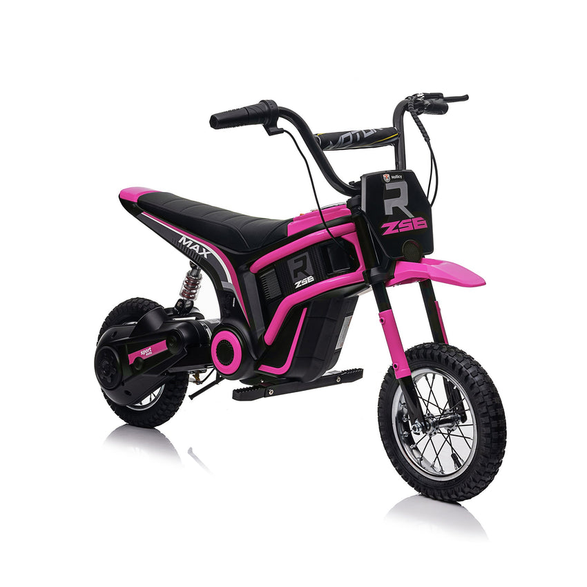 24V14ah Kids Ride On 24V Electric Toy Motocross Motorcycle Dirt Bike - XXL large,Speeds up to 14.29MPH,Dual Suspension, Hand - Operated Dual Brakes, Twist Grip Throttle, Authentic Motocross Bike Geometry - 7DAY'S