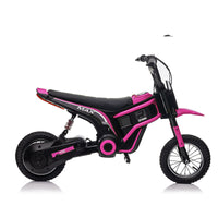 24V14ah Kids Ride On 24V Electric Toy Motocross Motorcycle Dirt Bike - XXL large,Speeds up to 14.29MPH,Dual Suspension, Hand - Operated Dual Brakes, Twist Grip Throttle, Authentic Motocross Bike Geometry - 7DAY'S