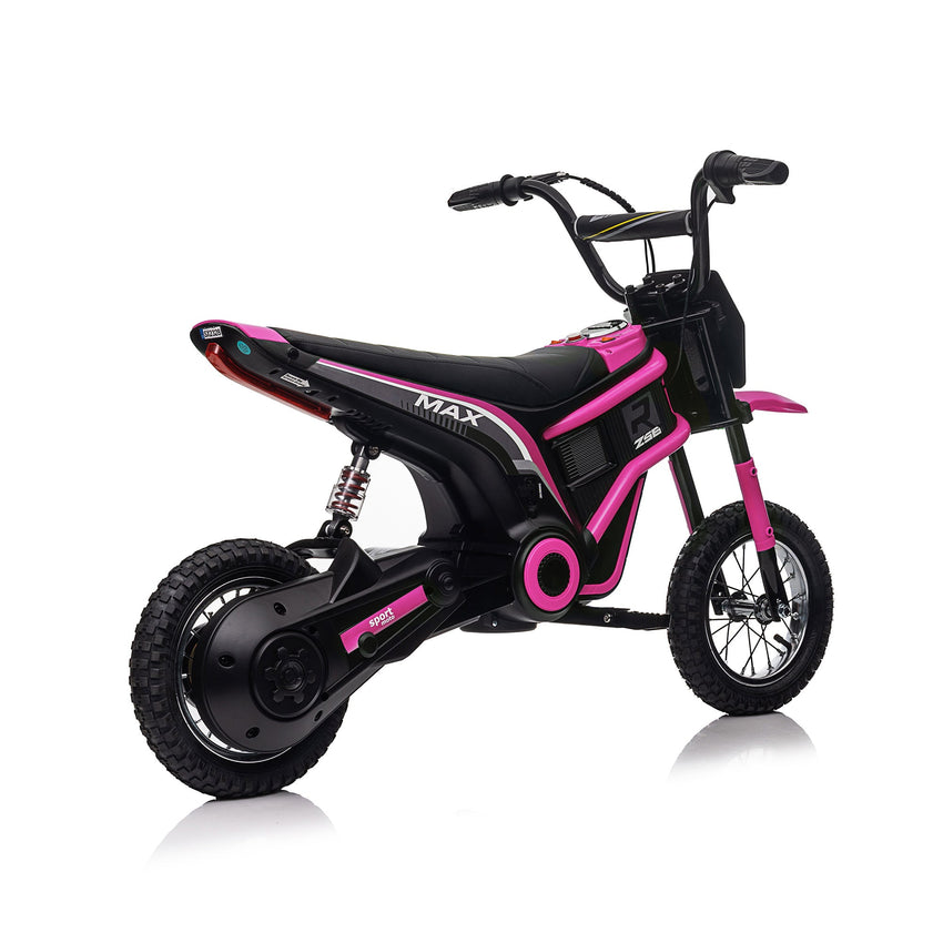 24V14ah Kids Ride On 24V Electric Toy Motocross Motorcycle Dirt Bike - XXL large,Speeds up to 14.29MPH,Dual Suspension, Hand - Operated Dual Brakes, Twist Grip Throttle, Authentic Motocross Bike Geometry - 7DAY'S