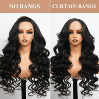 250% Density 13x4 Full Lace Human Hair Wigs With Curtain Bangs Hd Lace Front Wigs Glueless Curly Wigs Human Hair Lace Front - 7DAY'S