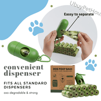 255 bags in 17 volumes Portable pet waste bag Environmental poop bag Portable biodegradable pet waste bag outdoor pet poop collection bag easy to carry - 7DAY'S