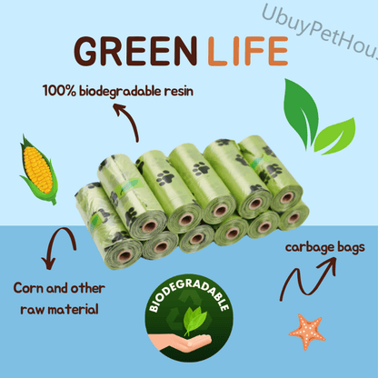 255 bags in 17 volumes Portable pet waste bag Environmental poop bag Portable biodegradable pet waste bag outdoor pet poop collection bag easy to carry - 7DAY'S