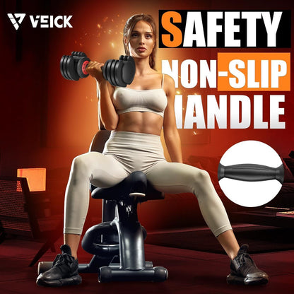 25LB 5 in 1 Single Adjustable Dumbbell Free Dumbbell Weight Adjust with Anti - Slip Metal Handle, Ideal for Full - Body Home Gym Workouts - 7DAY'S