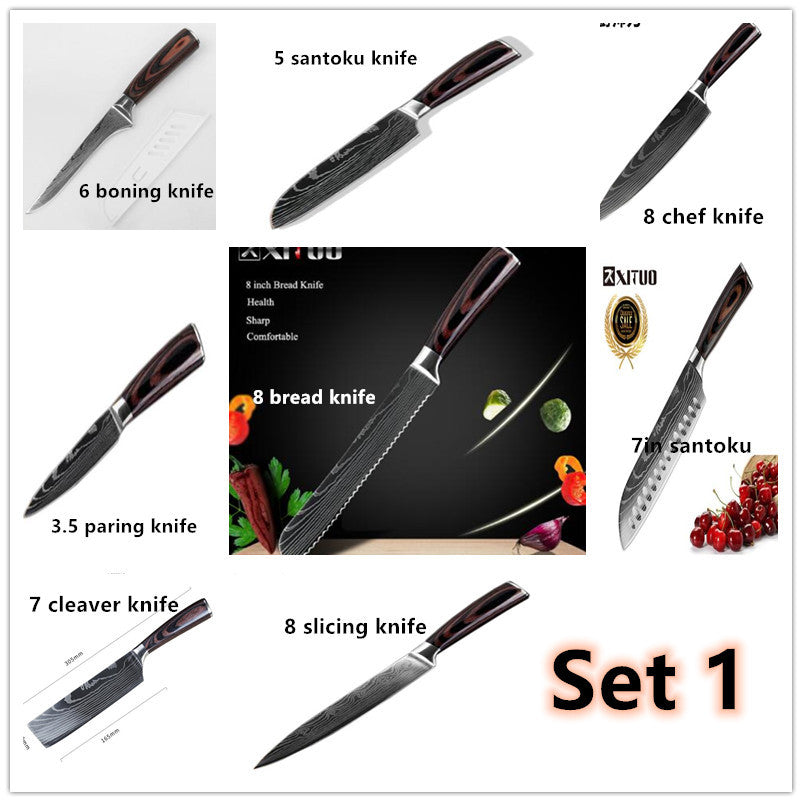 Carpenter's Special Set 6 - piece Set 8 - piece Set Knife Chef Knife Kitchen Knife Cooking stainless steel - 7DAY'S