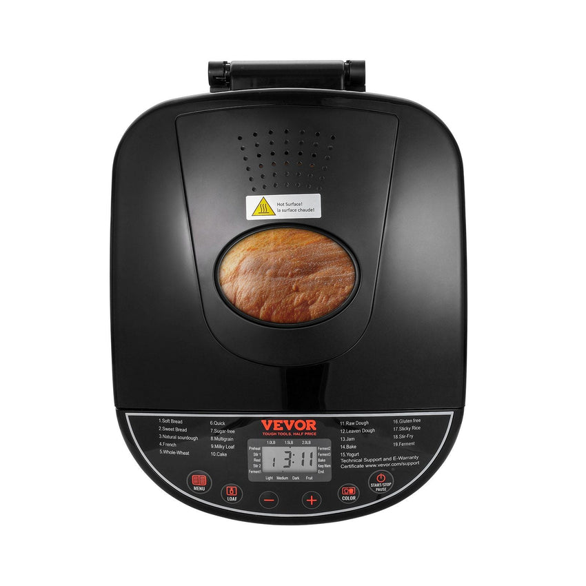 2LB 19 - in - 1 Bread Maker Automatic Compact Dough Machine Nonstick 3 Crust Colors - 7DAY'S