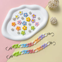 2Pcs Acrylic Shoe Chains for Women, 18Pcs Flower Pearl Shoe Charms Accessories for Clog Sandals, DIY Shoe Decoration Charms for Girls, Party Favor - 7DAY'S