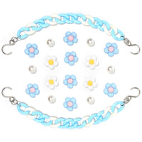 2Pcs Acrylic Shoe Chains for Women, 18Pcs Flower Pearl Shoe Charms Accessories for Clog Sandals, DIY Shoe Decoration Charms for Girls, Party Favor - 7DAY'S