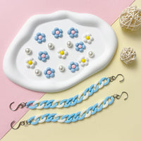 2Pcs Acrylic Shoe Chains for Women, 18Pcs Flower Pearl Shoe Charms Accessories for Clog Sandals, DIY Shoe Decoration Charms for Girls, Party Favor - 7DAY'S