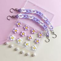 2Pcs Acrylic Shoe Chains for Women, 18Pcs Flower Pearl Shoe Charms Accessories for Clog Sandals, DIY Shoe Decoration Charms for Girls, Party Favor - 7DAY'S
