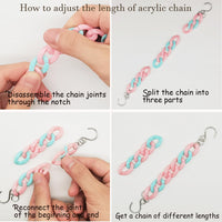 2Pcs Acrylic Shoe Chains for Women, 18Pcs Flower Pearl Shoe Charms Accessories for Clog Sandals, DIY Shoe Decoration Charms for Girls, Party Favor - 7DAY'S