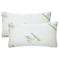 2Pcs Bamboo Memory Foam Pillow Hypoallergenic Bed Pillow For Head Neck Rest Sleeping Shredded Pillow Washable Cover Queen Size Pillow - 7DAY'S