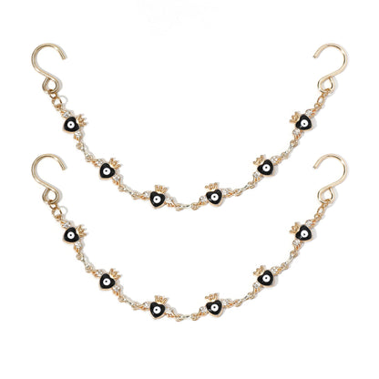 2Pcs Bling Evil Eye Shoe Chains for Girls for Clog Sandals, Gothic Shoe Decoration Charms for Women - 7DAY'S