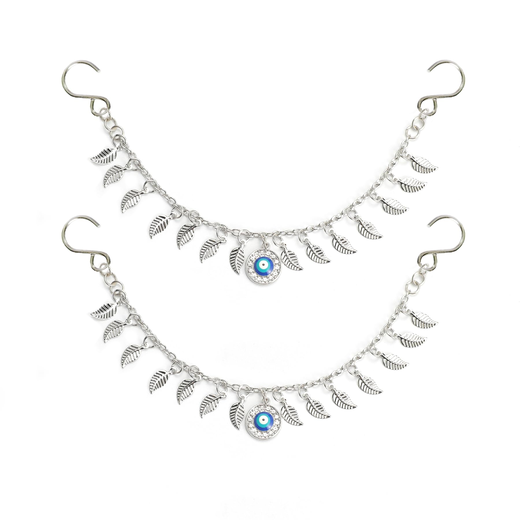 2Pcs Bling Evil Eye Shoe Chains for Girls for Clog Sandals, Gothic Shoe Decoration Charms for Women - 7DAY'S