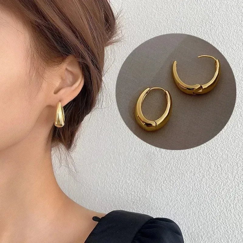 2Pcs Hot Sale Fashion Metal Drop Earrings for Woman, Vintage Hoop Earring Trend Classic Party Wedding Pendant Jewelry Gift - 7DAY'S