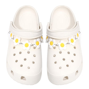 2Pcs Sunflower PVC Shoe Chains for Women, Shoe Charms for Clog Sandals, DIY Rubber Shoe Decoration Charms for Girls, Party Favor - 7DAY'S