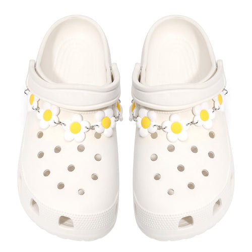 2Pcs Sunflower PVC Shoe Chains for Women, Shoe Charms for Clog Sandals, DIY Rubber Shoe Decoration Charms for Girls, Party Favor - 7DAY'S