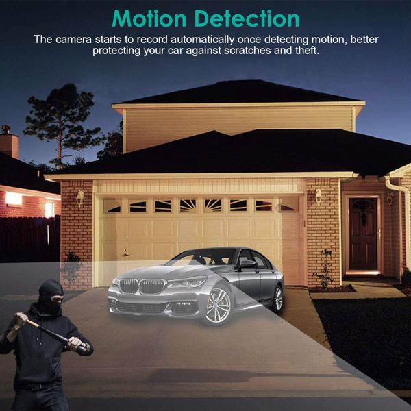 3 Channel Dash Cam Front Inside Rear Vehicle Driving Recorder Car DVR with 32G MMC Card G Sensor Motion Detection Parking Monitor Loop Recording - 7DAY'S