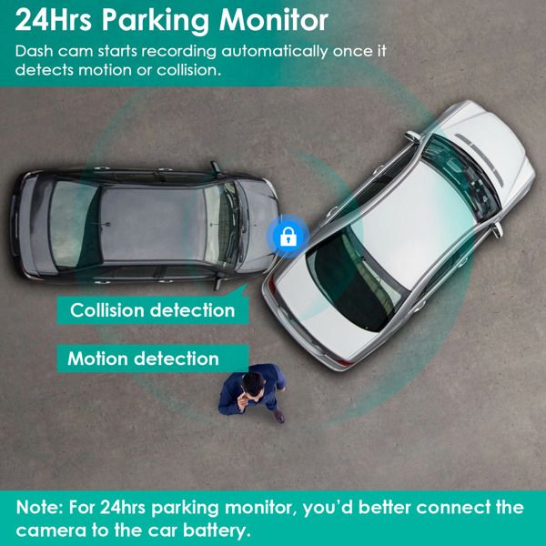 3 Channel Dash Cam Front Inside Rear Vehicle Driving Recorder Car DVR with 32G MMC Card G Sensor Motion Detection Parking Monitor Loop Recording - 7DAY'S