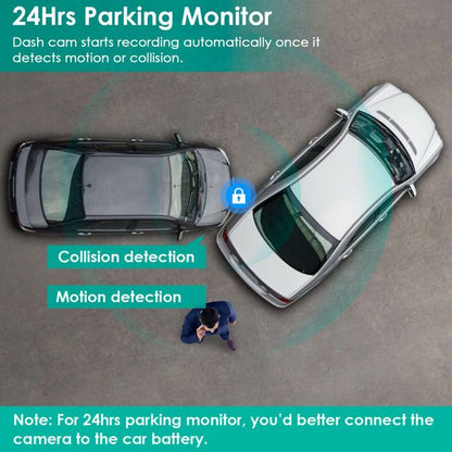 3 Channel Dash Cam Front Inside Rear Vehicle Driving Recorder Car DVR with 32G MMC Card G Sensor Motion Detection Parking Monitor Loop Recording - 7DAY'S