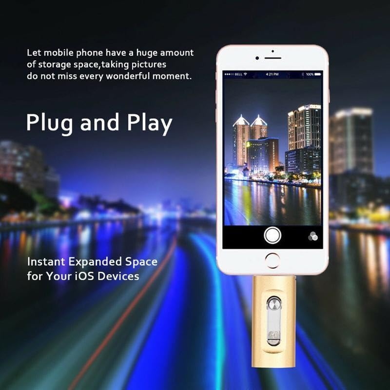 3 - in - 1 Flash Drive: 128GB, Lightning/USB 3.0/Micro - USB, Blazing - Fast, Multi - Compatible, Stylish（Super Good qualiey） (64, GB) - 7DAY'S