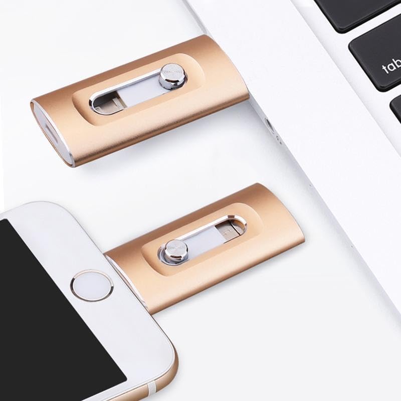 3 - in - 1 Flash Drive: 128GB, Lightning/USB 3.0/Micro - USB, Blazing - Fast, Multi - Compatible, Stylish（Super Good qualiey） (64, GB) - 7DAY'S
