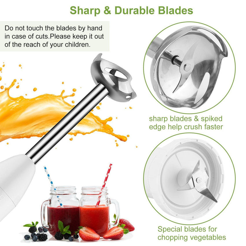3 - In - 1 Immersion Hand Blender Multifunctional Stick Blender Mixer Grinder - 7DAY'S