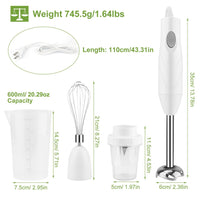 3 - In - 1 Immersion Hand Blender Multifunctional Stick Blender Mixer Grinder - 7DAY'S
