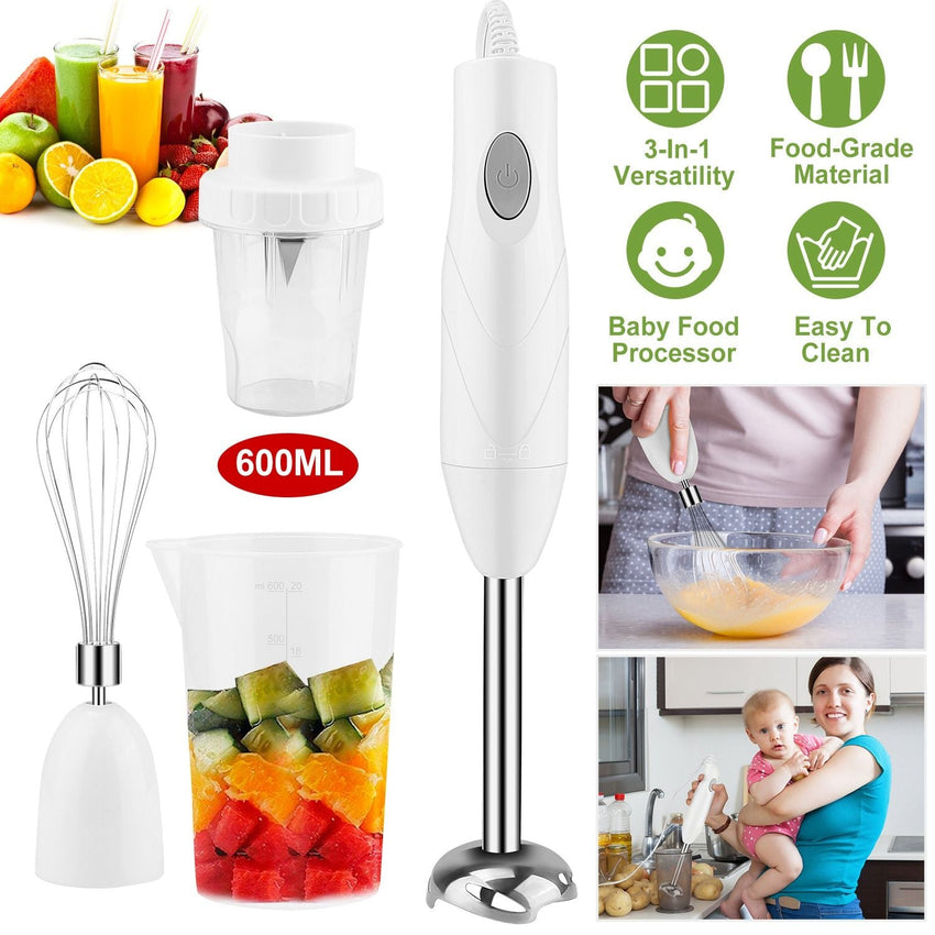 3 - In - 1 Immersion Hand Blender Multifunctional Stick Blender Mixer Grinder - 7DAY'S