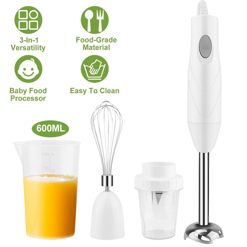 3 - In - 1 Immersion Hand Blender Multifunctional Stick Blender Mixer Grinder - 7DAY'S