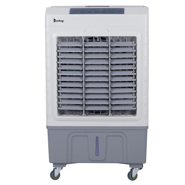 3 in 1 Portable Evaporative Cooler,Indoor,Outdoor,2647CFM Personal Air Cooler with remote control ,10.57 Gal Large Water Tank & Scroll Casters, 4 Ice Packs,White and gray - 7DAY'S