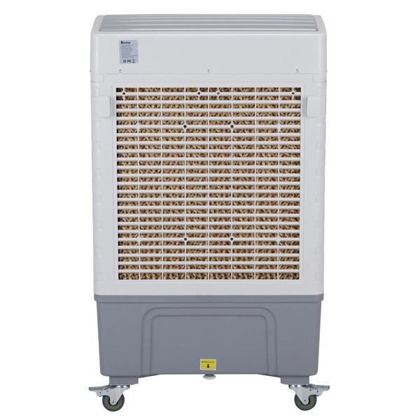 3 in 1 Portable Evaporative Cooler,Indoor,Outdoor,2647CFM Personal Air Cooler with remote control ,10.57 Gal Large Water Tank & Scroll Casters, 4 Ice Packs,White and gray - 7DAY'S